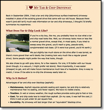 Ace Asphalt & Paving — Michigan Tar & Chip driveways done right!